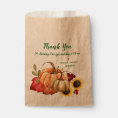 Romantic Sunflower Pumpkin Fall Wedding Party Bedankzakje (Voorkant)