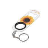 Romantic Sunflower Quote - Bottle Opener Mini Flessenopener (Achterkant Gekanteld)