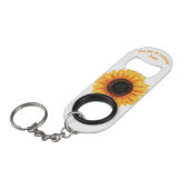 Romantic Sunflower Quote - Bottle Opener Mini Flessenopener (Voorkant Gekanteld)