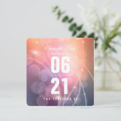 Romantic Sunset Color Modern Bokeh Wedding (Staand voorkant)
