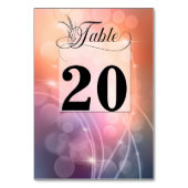 Romantic Sunset Color Modern Bokeh Wedding Kaart (Achterkant)