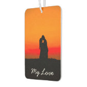Romantic Sunset Couple Kust My Love Typografie Luchtverfrisser (Links)