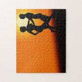 Romantic Sunset Dancing Couple Jigzaag Puzzle Legpuzzel (Verticaal)