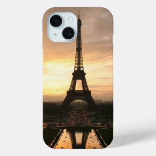  Romantic Sunset Eiffel Tower Paris Frankrijk iPhone 15 Case