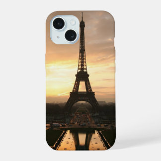 Romantic Sunset Eiffel Tower Paris Frankrijk iPhone 15 Case