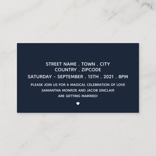 Romantic Sunset, Engagement Party Ticket Invite Informatiekaartje (Achterkant)