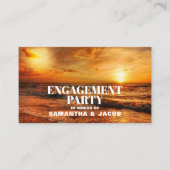 Romantic Sunset, Engagement Party Ticket Invite Informatiekaartje (Voorkant)