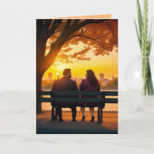 Romantic Sunset Feestdagen Kaart (Voorkant)