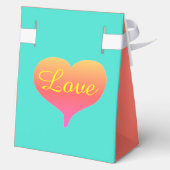 Romantic Sunset Hearts Coral Bedankdoosjes (Achterkant)