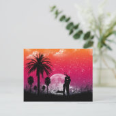 Romantic Sunset in het Palms-Briefkaart Briefkaart (Staand voorkant)