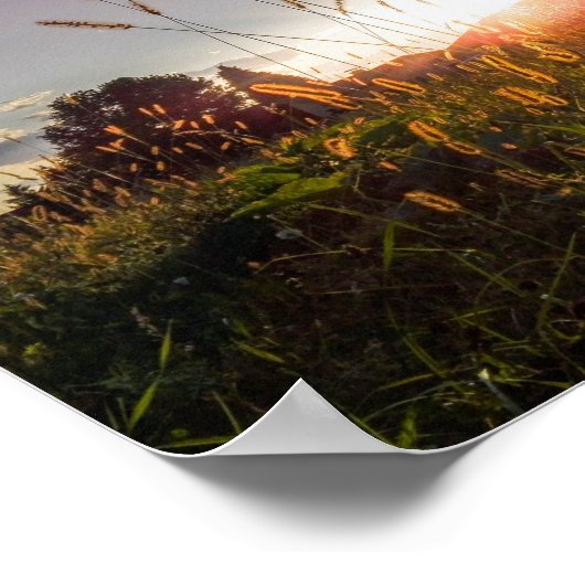 Romantic sunset in the fields (Graz, Austria) Poster (Hoek)