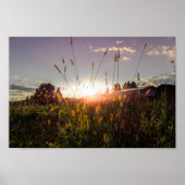 Romantic sunset in the fields (Graz, Austria) Poster (Voorkant)