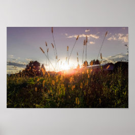 Romantic sunset in the fields (Graz, Austria) Poster