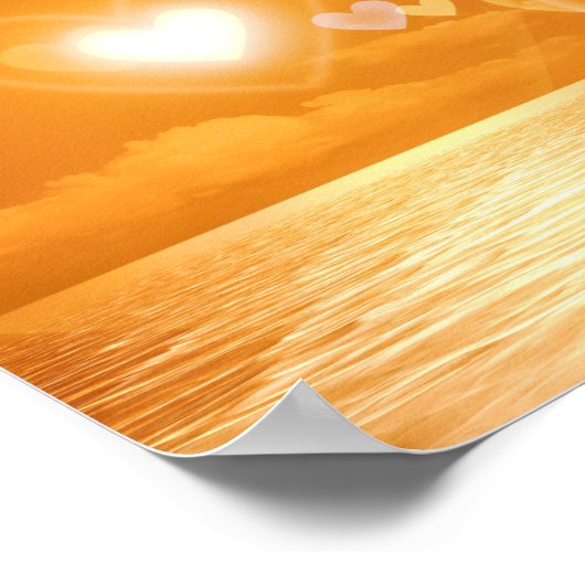 Romantic Sunset of Hearts Poster (Hoek)