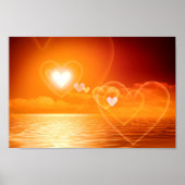 Romantic Sunset of Hearts Poster (Voorkant)