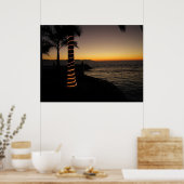 Romantic Sunset Silhouette Poster (Keuken)