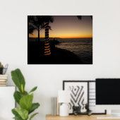 Romantic Sunset Silhouette Poster (Thuiskantoor)
