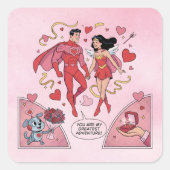 Romantic Superhero Couple Sticker (Voorkant)