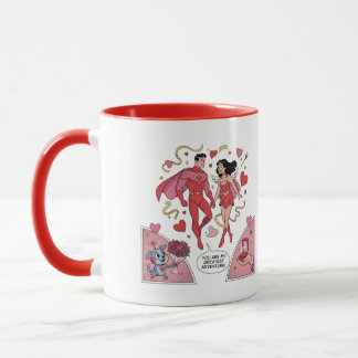 Romantic Superhero Couple Valentine’s Coffee Mug Mok