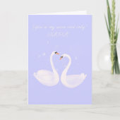 Romantic Swan Valentine’s  Kaart (Voorkant)