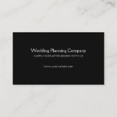 Romantic Swans Black White visitekaartje (Achterkant)