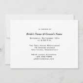 Romantic Swans Rehearsal Dinner Kaart (Achterkant)