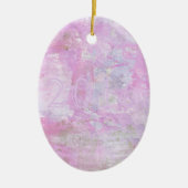 Romantic Sweet Happy Nieuwjaar 2016 Zachte Roze Keramisch Ornament (Voorkant)