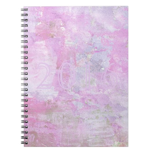 Romantic Sweet Happy Nieuwjaar 2016 Zachte Roze Notitieboek (Voorkant)