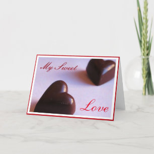 Romantic Sweet Love Chocolate Hecht elke tekst Feestdagen Kaart