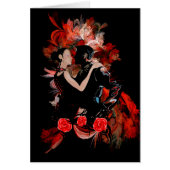 Romantic tango dansers op rode fractal (Voorkant)