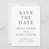 Romantic Terracotta Clay Wedding Save the Date (Voorkant)