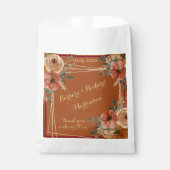 Romantic Terracotta Floral Waterverf Bedankzakje (Voorkant)