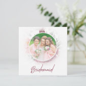 Romantic Thank You Bridesmaids Classic Floral Pink (Staand voorkant)
