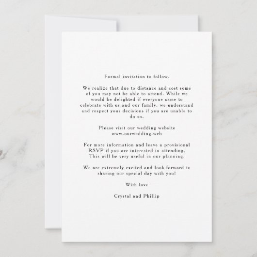 Romantic Three Wedding Engagement Photos Collage (Achterkant)