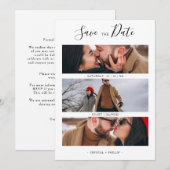 Romantic Three Wedding Engagement Photos Collage (Voorkant / Achterkant)