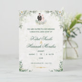 Romantic Timeless Wedding Invitation | Elegant  Kaart (Staand voorkant)