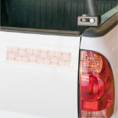 Romantic Tracery in Pink Bumpersticker (Op Truck)