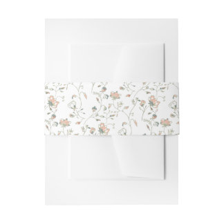 Romantic Trailing Floral Uitnodigingen Wikkel