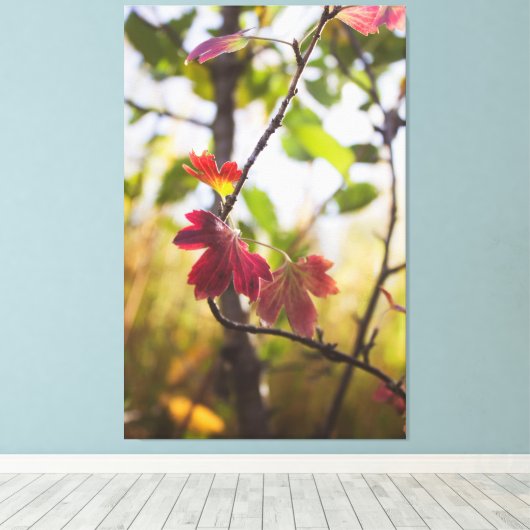 Romantic Trees & Flowers – Botanical Fantasy Boho Canvas Afdruk (Insitu (Houten vloer))