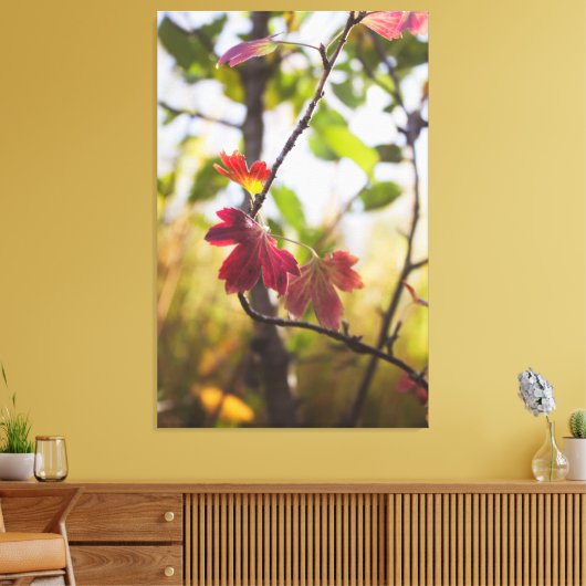 Romantic Trees & Flowers – Botanical Fantasy Boho Canvas Afdruk (Insitu (Woonkamer))