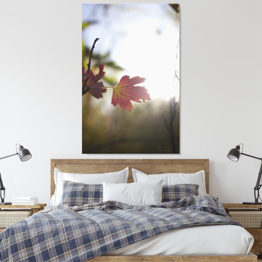 Romantic Trees & Flowers – Botanical Fantasy Boho Canvas Afdruk (Insitu (Slaapkamer))