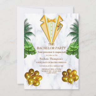 Romantic Tropical Bachelor-uitnodiging