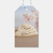 Romantic Tropical Beach Seashell, Plumeria Cadeaulabel (Voorkant)