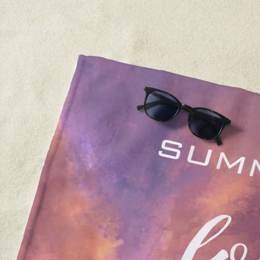 Romantic Tropical Beach Sunset Towel Strandlaken (In situ)
