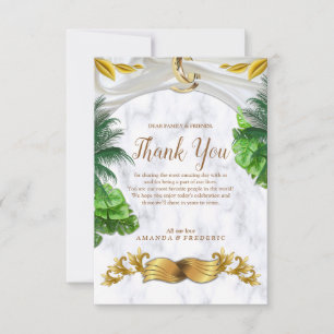 Romantic Tropical Bedankt RSVP Kaartje