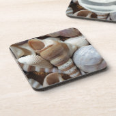 Romantic Tropical Exotic Sea Shells Beach Love Bier Onderzetter (Linkerzijde)