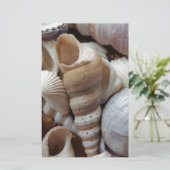 Romantic Tropical Exotic Sea Shells Beach Love Briefpapier (Staand voorkant)