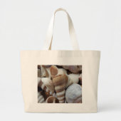 Romantic Tropical Exotic Sea Shells Beach Love Grote Tote Bag (Voorkant)