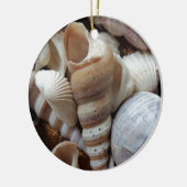 Romantic Tropical Exotic Sea Shells Beach Love Keramisch Ornament (Links)