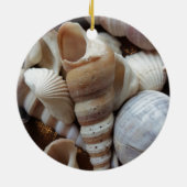 Romantic Tropical Exotic Sea Shells Beach Love Keramisch Ornament (Achterkant)